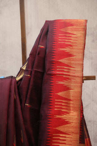 Maroon Raw Silk Saree - SRMSS454