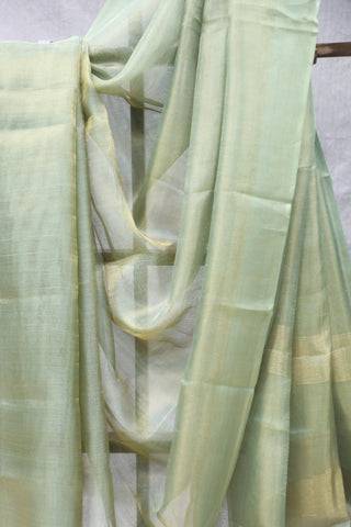 Green Tissue Tussar Silk Saree - SRGTTSS265