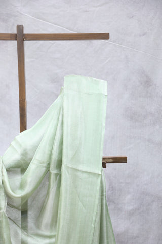 Green Tissue Tusser Silk Saree - SRGTTSS258