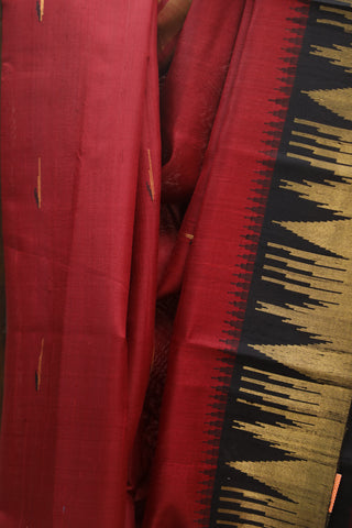 Maroon Raw Silk Saree - SRMSS421