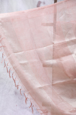 Rose Pink Tissue Tussar Silk Saree - SRRPTTSS282