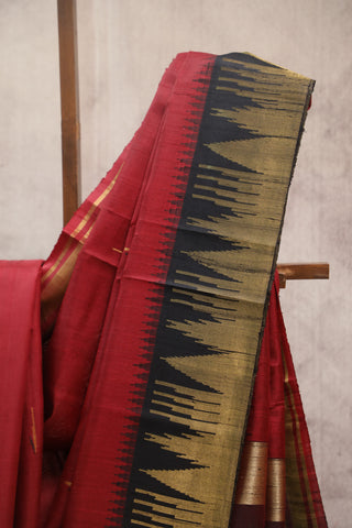 Maroon Raw Silk Saree - SRMSS421