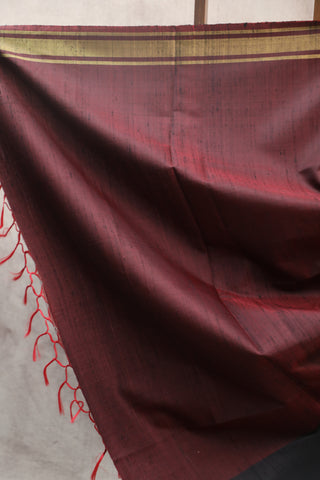 Maroon Raw Silk Saree - SRMSS421