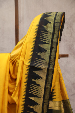 Yellow Raw Silk Saree - SRYSS422