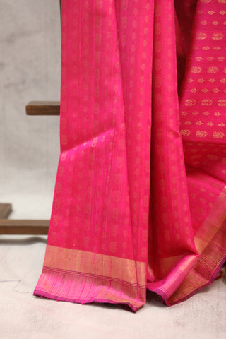 Pink Raw Silk Saree - SRPSS423