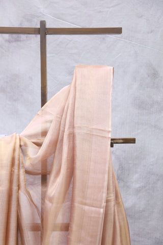 Pink Tissue Tussar Silk Saree - SRBTTSS275