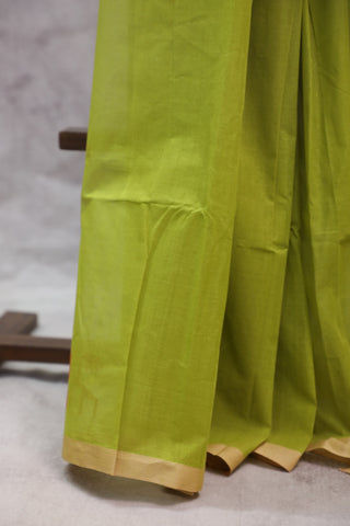 Green Cotton Jamdani Saree-SRGCJS153