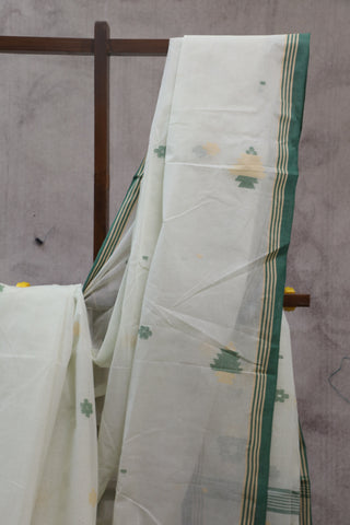 Cream Cotton Jamdani Saree-SRCCJS152