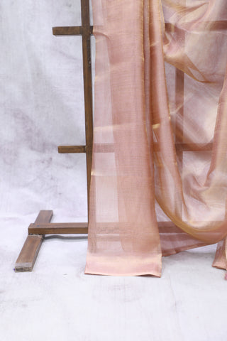 Pink Tissue Tussar Silk Saree - SRPTTSS280