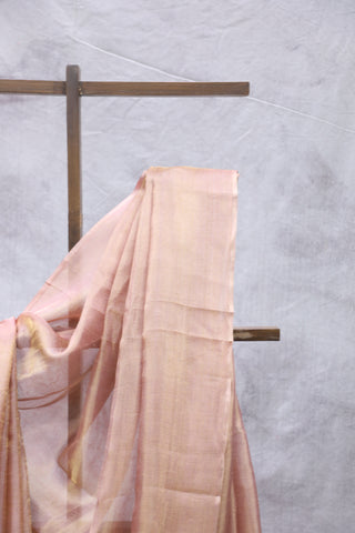 Pink Tissue Tussar Silk Saree - SRPTTSS280