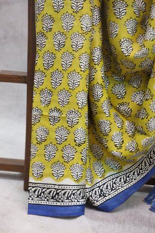 Yellow HBP Modal Silk Saree - SRYMSS133