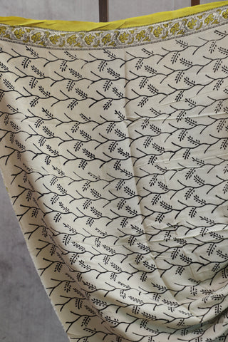 Grey HBP Modal Silk Saree - SRGMSS132