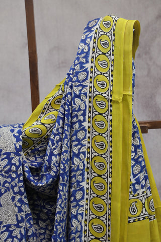 Blue HBP Modal Silk Saree - SRBMSS130