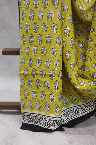 Yellow HBP Modal Silk Saree - SRYMSS139