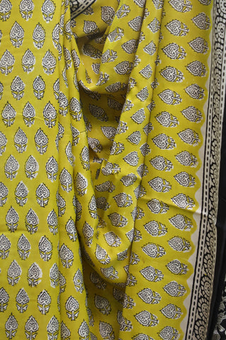 Yellow HBP Modal Silk Saree - SRYMSS139