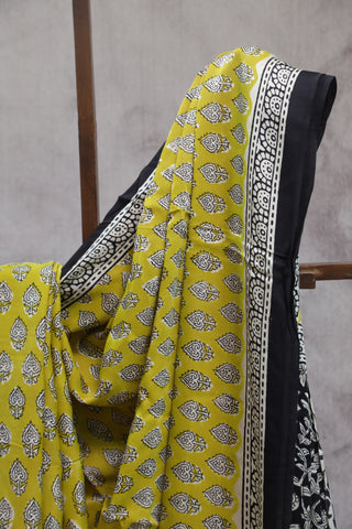 Yellow HBP Modal Silk Saree - SRYMSS139