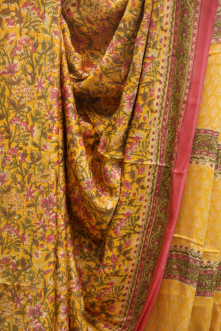 Mustard Yellow HBP Modal Silk Saree - SRMYMSS136