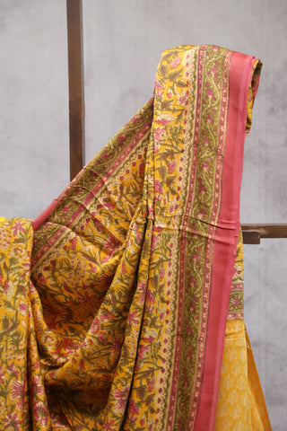 Mustard Yellow HBP Modal Silk Saree - SRMYMSS136