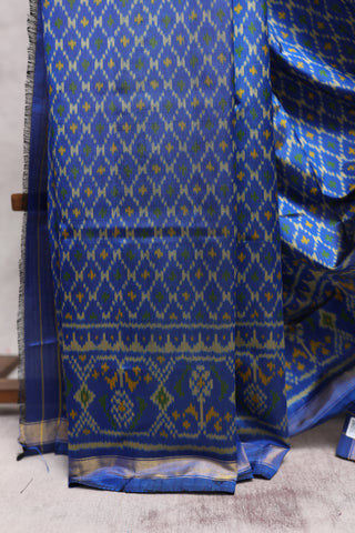 Blue Rajkot Patola Silk Saree-SRBRPSS174