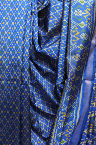 Blue Rajkot Patola Silk Saree-SRBRPSS174