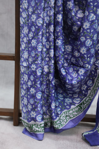 Blue HBP Modal Silk Saree - SRBMSS140