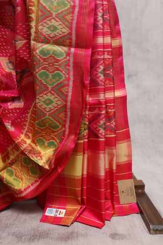 Pink Rajkot Patola Silk Saree-SRPRPSS175