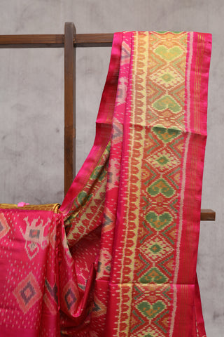 Pink Rajkot Patola Silk Saree-SRPRPSS175