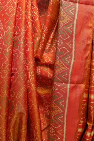 Orange Rajkot Patola Silk Saree-SRORPSS176