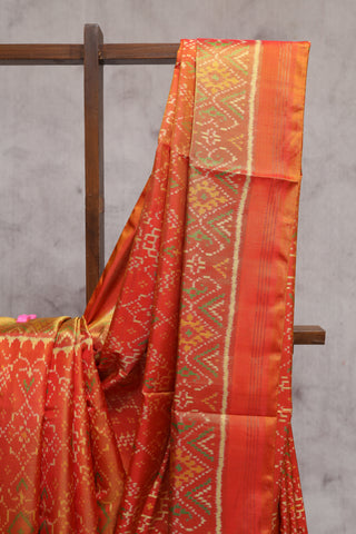 Orange Rajkot Patola Silk Saree-SRORPSS176