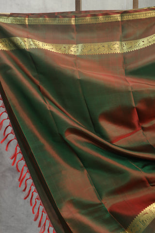 Dark Green Kanjeevaram Silk Saree - SRDGKSS567