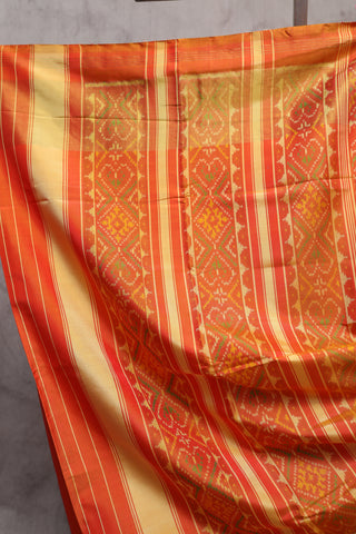 Orange Rajkot Patola Silk Saree-SRORPSS176