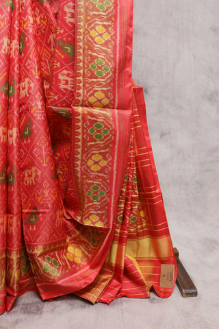 Orange Rajkot Patola Silk Saree-SRORPSS178