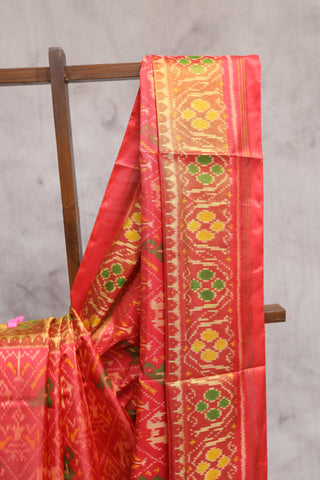 Orange Rajkot Patola Silk Saree-SRORPSS178