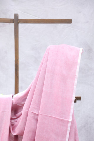 Pink Mulmul Cotton Saree-SRPMCS191