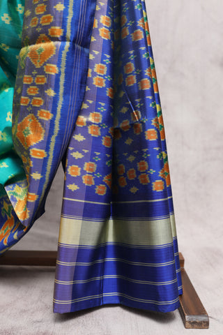 Two Tone Green Rajkot Patola Silk Saree-SRTTGRPSS181