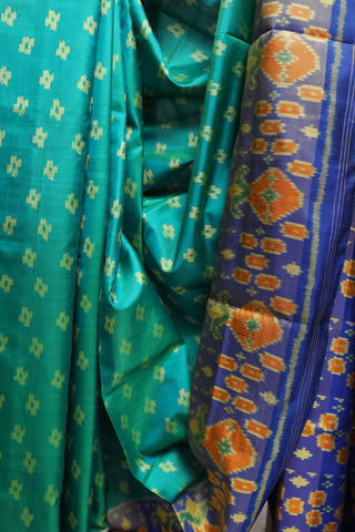 Two Tone Green Rajkot Patola Silk Saree-SRTTGRPSS181