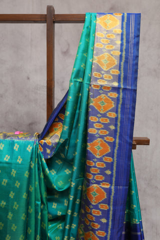 Two Tone Green Rajkot Patola Silk Saree-SRTTGRPSS181