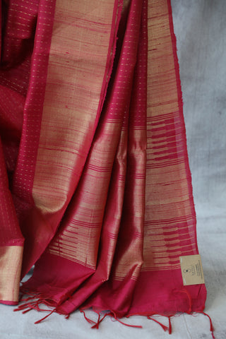 Pink Raw Silk Saree - SRPRSS529