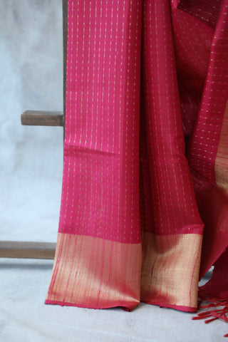 Pink Raw Silk Saree - SRPRSS529