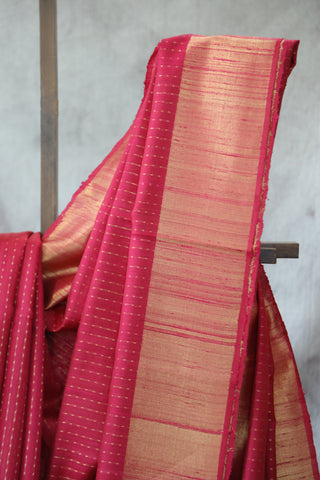 Pink Raw Silk Saree - SRPRSS529