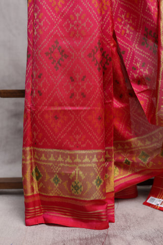 Pink Rajkot Patola Silk Saree-SRWRPSS185