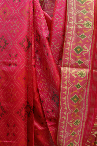 Pink Rajkot Patola Silk Saree-SRWRPSS185