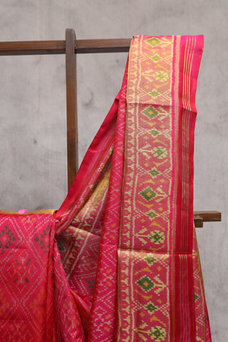 Pink Rajkot Patola Silk Saree-SRWRPSS185