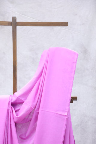 Pink Mulmul Cotton Saree-SRPMCS189