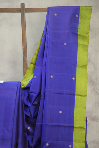 Dark Blue Kanjeevaram Silk Saree - SRDBKSS507