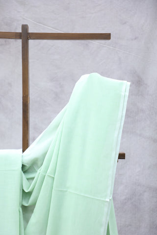 Pastel Green Mulmul Cotton Saree-SRPGMCS182