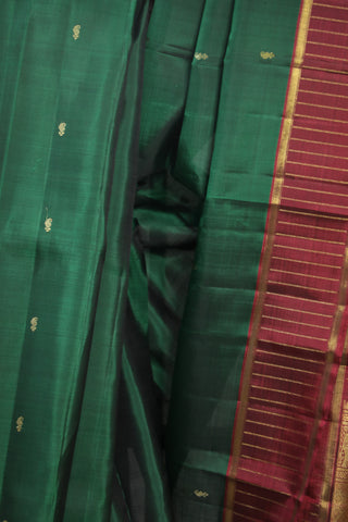 Dark Green Kanjeevaram Silk Saree - SRDGKSS506