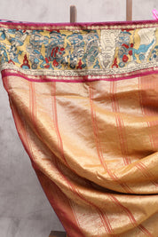 Orange Brick Kanchi Cotton Kalamkaree Saree-SROBKCKS234