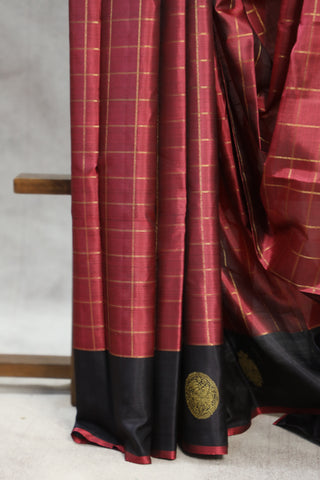 Red Kanjeevaram Silk Saree-SRRKSS502