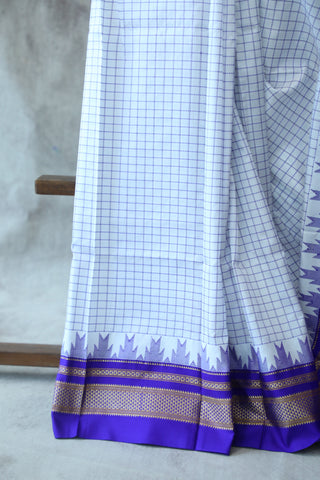 White Silk Ilkal Saree - SRWSIS120